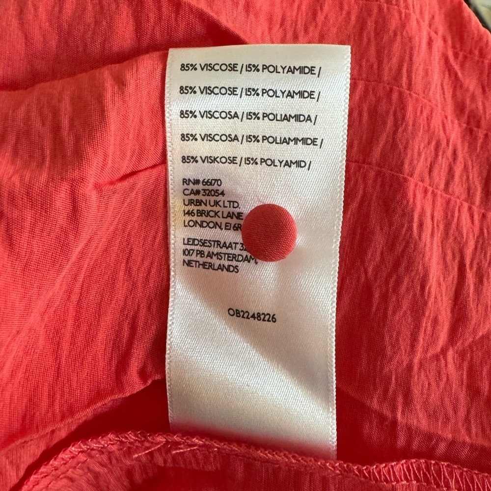 NWT! Women’s Anthropologie Della Pleated waist shell top coral, Small $88 - Picture 7 of 8